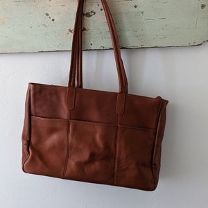 CLAVA AMERICAN I Leather Luggage Tote, NWOT